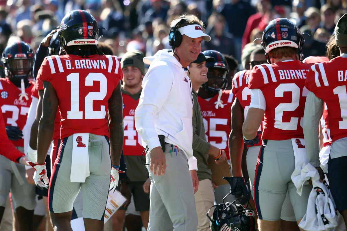 Ole Miss head coach Lane Kiffin